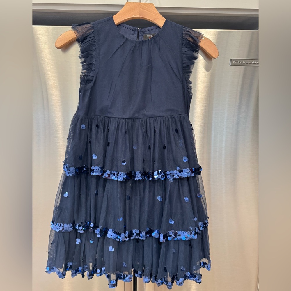 Crewcuts Midnight Blue Sequin Kids Dress 8